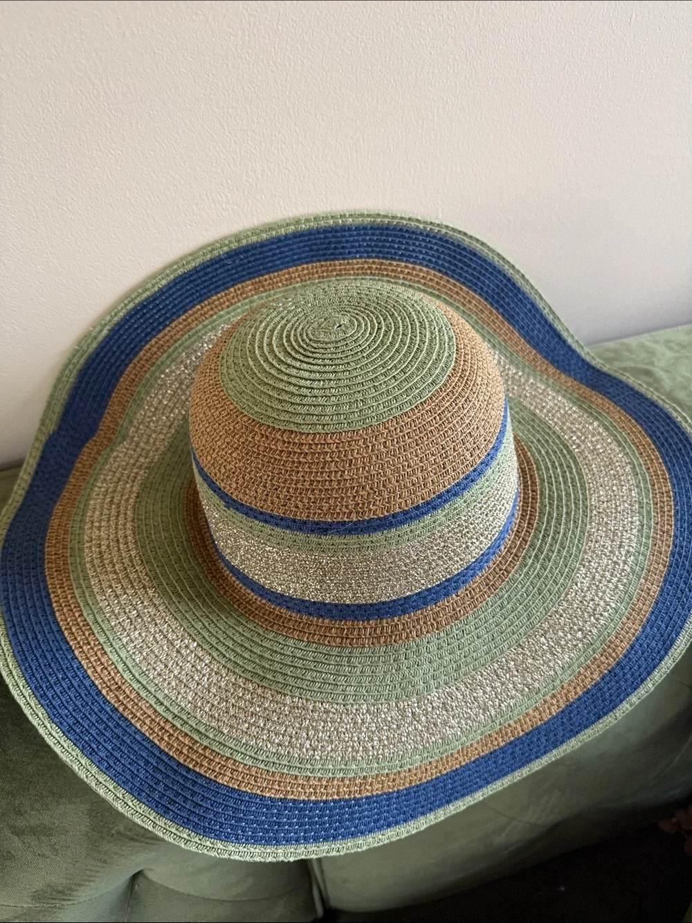 Striped Wide Brim Beach Hat